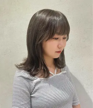 ミディアム カラー カラー/レイヤー/ 髪質改善/PAAQのヘアスタイル