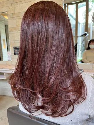 セミロング 透明感カラー/ レイヤー/箕浦 稜真のヘアスタイル