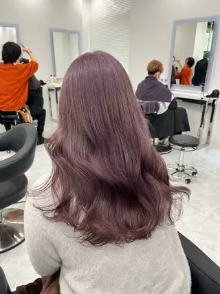 セミロング カラー 大人っぽ♡上品な暖色 ♡ブリーチなし♡のヘアスタイル