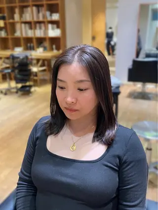 ミディアム パーマ 縮毛矯正/レイヤー /ひかる🌙のヘアスタイル