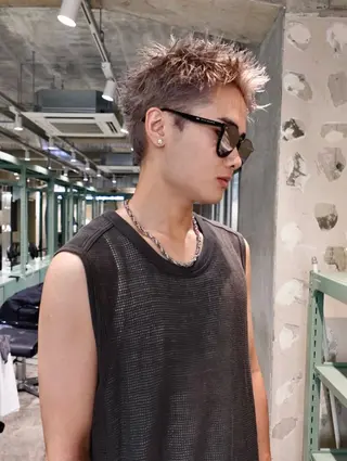 ショート カラー メンズ カラー特化⭐️透明感 ダブルカラー/近澤のヘアスタイル