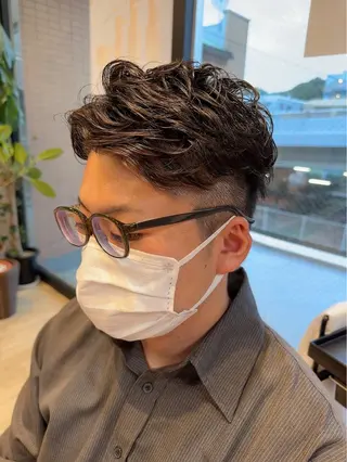 パーマ メンズ 髪質改善&ストレート ‪✂︎‬鈴木青樹のヘアスタイル