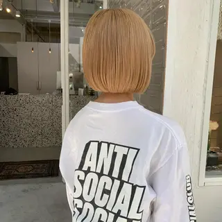 ミディアム カラー ブリーチカラーが人気 onnuのヘアスタイル