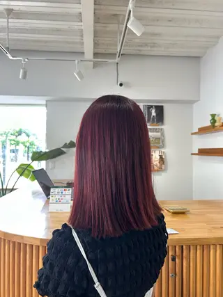 セミロング カラー AOI✖️ BY MY SIDEのヘアスタイル