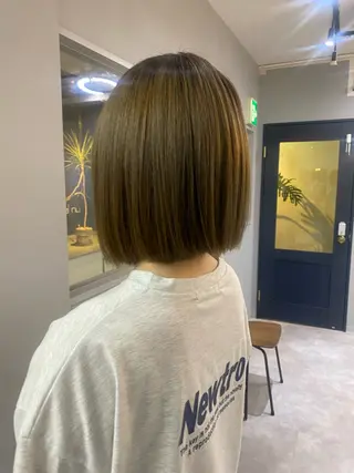 ミディアム カラー きよはらちさき🍑 柔らかカラー🌱🫧のヘアスタイル