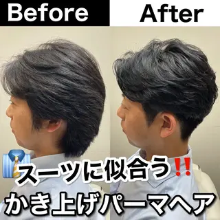 パーマ メンズ Soleria /ソレリア所属・メンズカットのプロ 田中慎一のヘアスタイル