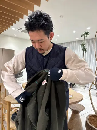 パーマ メンズ アイブロウリフト/ 髪質改善カラー/みわのヘアスタイル