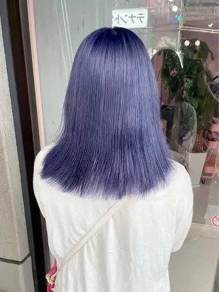 セミロング カラー ヘアアレンジ 🩶【推しハイトーン 】yuzu🩶のヘアスタイル