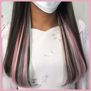 ロング カラー パーマ ヘアアレンジ 八巻 晴香のヘアスタイル