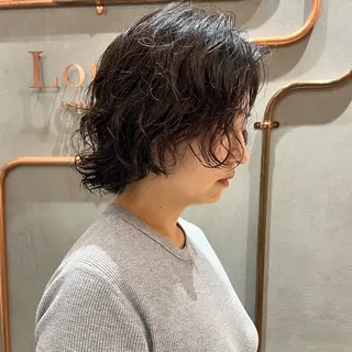 ショート パーマ ボブ/巻ける縮毛矯正 /韓国レイヤーはなのヘアスタイル