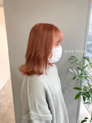 ミディアム カラー ボブ /ニュアンス/ satomi🧸💖のヘアスタイル