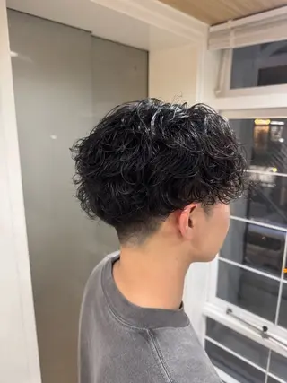 ミディアム パーマ メンズ ✨髪質改善美容師 永森祥太✨のヘアスタイル