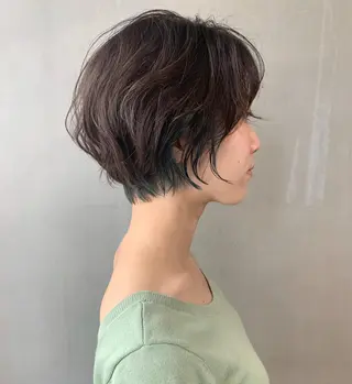 ショート カラー SALOWIN梅田茶屋町店所属・ウルフレイヤーカット /チヒロのヘアスタイル