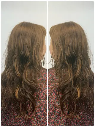 ロング カラー パーマ 艶カラー🕊️ ✴︎Yukari✴︎のヘアスタイル