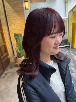 セミロング CLUTCHmuk. AIRI／完全個室のヘアスタイル