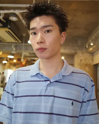 ショート パーマ メンズ キタダ ヒロキのヘアスタイル