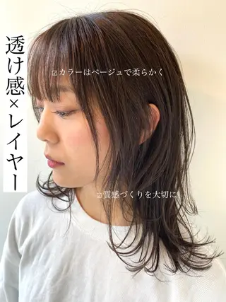 ミディアム カラー Mira 代表 SEKIのヘアスタイル