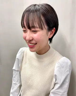 ショート カラー パーマ ヘアアレンジ メンズ キッズ ネイル マツエク・マツパ アイブロウ tatsumi/ボブ ウルフ/レイヤーのヘアスタイル