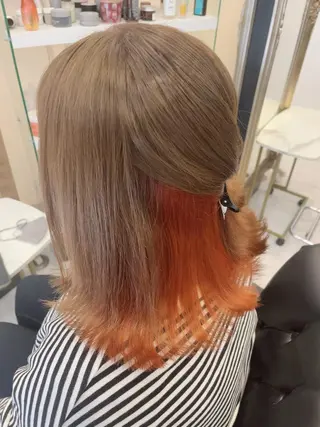 ミディアム ケアブリーチ&シール エクステの店和田翔莉のヘアスタイル