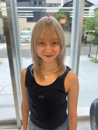 ミディアム カラー 吉沢遣人/レイヤー 艶カラー/パーマのヘアスタイル