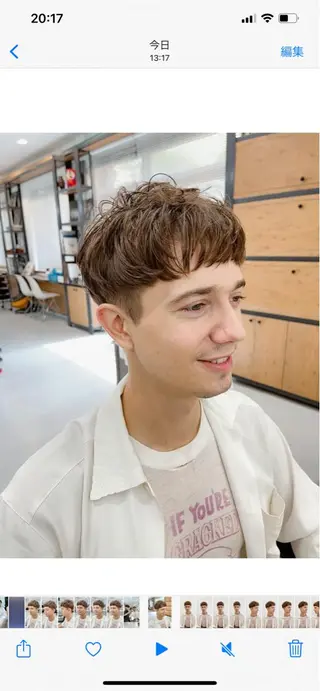 ショート パーマ メンズ メンズパーマ タカキリョウのヘアスタイル