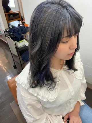 ミディアム カラー パーマ ヘアアレンジ メンズ キッズ ネイル マツエク・マツパ times salon名駅所属・久木原 ゆりのヘアスタイル