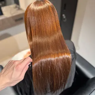 ロング パーマ ブリーチなしカラー I 髪質改善Ⅰたつやのヘアスタイル