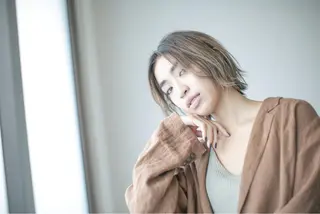 ミディアム 髪質改善ストレート、 カラー清野雄大のヘアスタイル