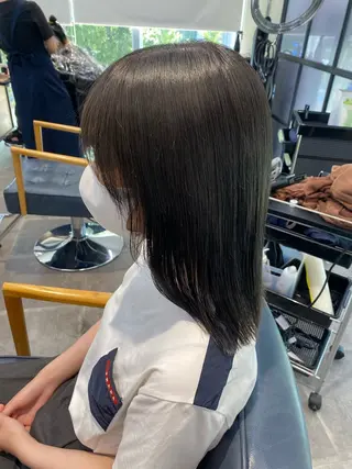 ミディアム カラー 韓国×髪質改善カラー 💎hinaのヘアスタイル