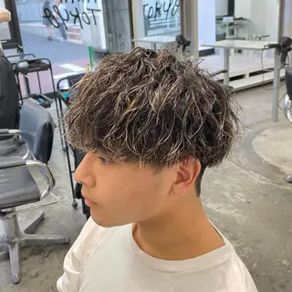 ショート カラー パーマ メンズ メンズ特化美容師/ 藤戸 椋のヘアスタイル