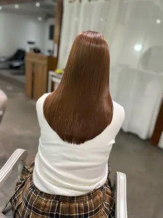 セミロング カラー レイヤー/艶カラー /韓国ヘア/高松のヘアスタイル