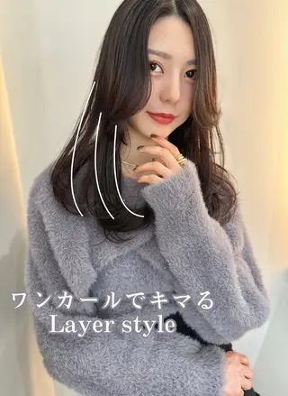 ロング カラー レイヤーカット/ ブリーチカラー/雅人のヘアスタイル