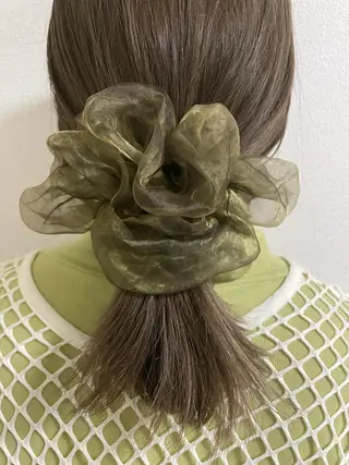 ミディアム カラー 渋谷 留菜のヘアスタイル