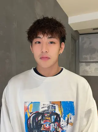 パーマ メンズ 田中 里奈のヘアスタイル