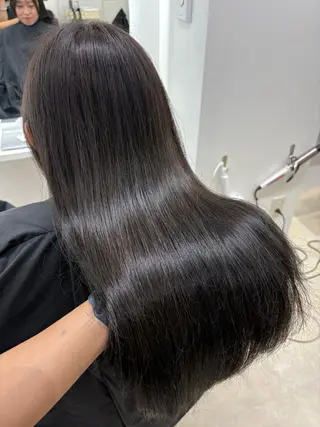 セミロング カラー 新宿/韓国ヘア/ 髪質改善ストレートのヘアスタイル