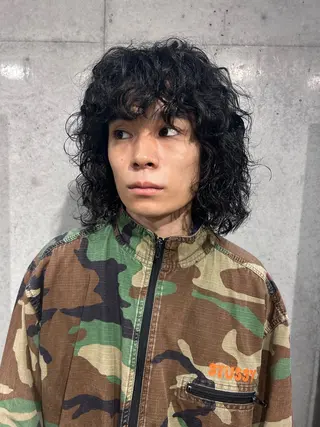 ミディアム パーマ 舟橋 りんかのヘアスタイル