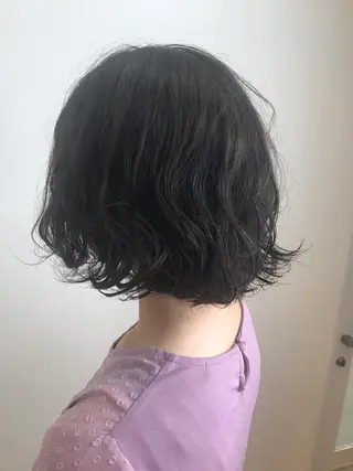 ショート カラー パーマ 湯浅 了一のヘアスタイル