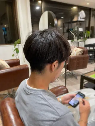 メンズ 艶感暖色カラー /透明感/瀬戸山舞のヘアスタイル