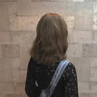 ミディアム カラー インナーカラー/天神 ブリーチ/吉田のヘアスタイル