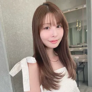 セミロング 山本翔一郎 韓国顔周りレイヤーのヘアスタイル