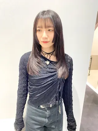 ミディアム カラー 髪質改善水素TR× レイヤーカット/熊澤のヘアスタイル