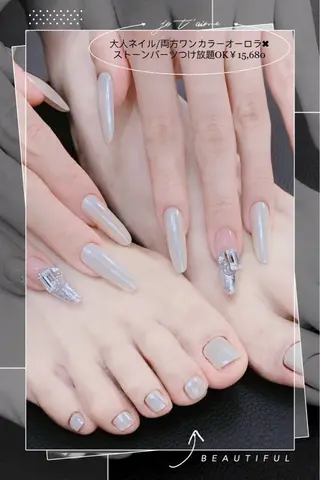 ネイル ラベンダー💖日暮里 ルル💖ネイルのネイルデザイン