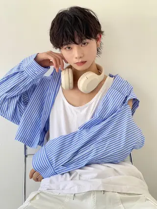 パーマ ショート メンズ お呼ばれヘア/セット /ヘアアレンジ/れいのヘアスタイル