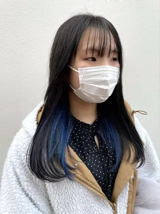 セミロング カラー 〽️magico/ ウルフDaiki〽️のヘアスタイル