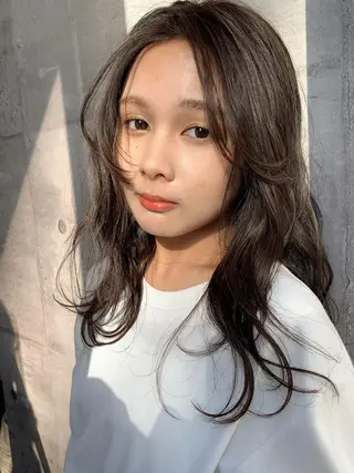 セミロング カラー 韓国ヘア /男女❄️ 細江 美紅のヘアスタイル