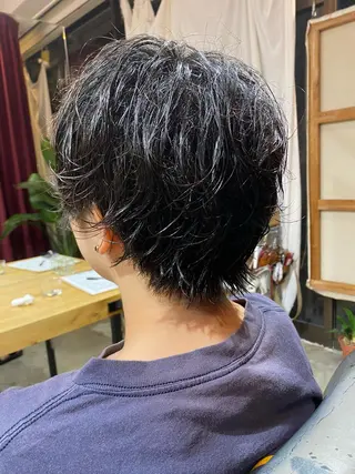 ショート パーマ 小日向 沙織のヘアスタイル