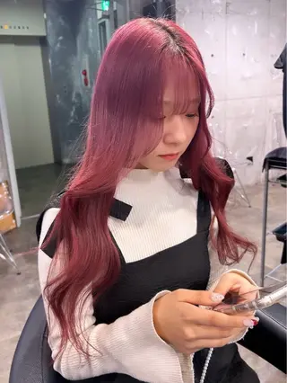 ロング カラー IS所属・横浜美容室/透明感 カラー/レイヤーのヘアスタイル