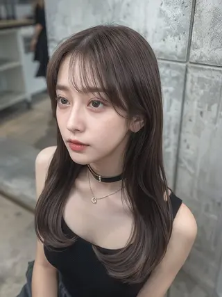 ロング 神戸で縮毛矯正/髪質 改善/お任せくださいのヘアスタイル