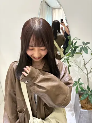 セミロング men'ssalon Zina天神所属・✨髪質改善/顔周りカ ット/縮毛矯正✨三隅のヘアスタイル