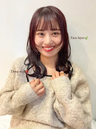 ミディアム カラー Musee plume所属・荻野七菜子 ボブのヘアスタイル